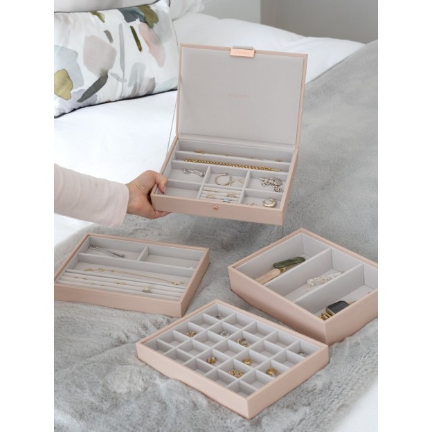 Set 4 cutii pentru bijuterii roz