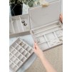 Set 3 cutii pentru bijuterii bej CLASSIC