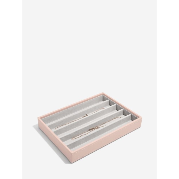 Cutie bijuterii 5 sectii roz