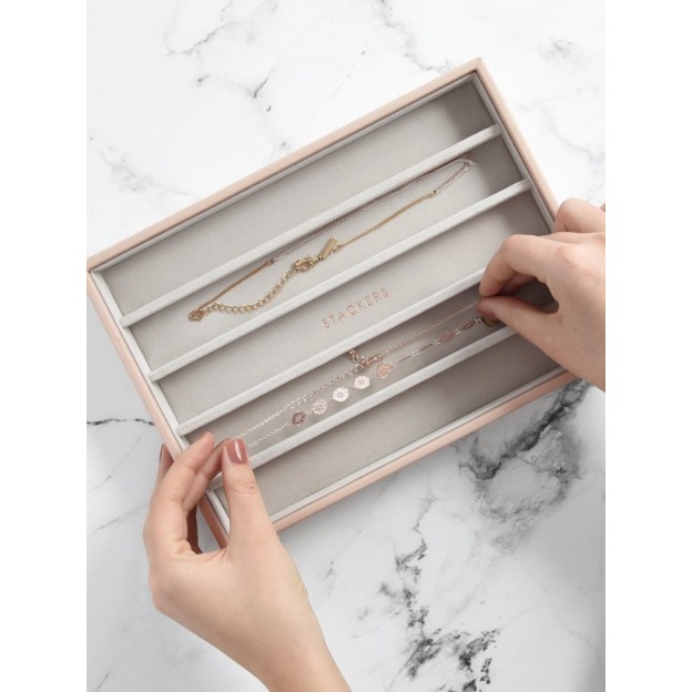 Cutie bijuterii 5 sectii roz