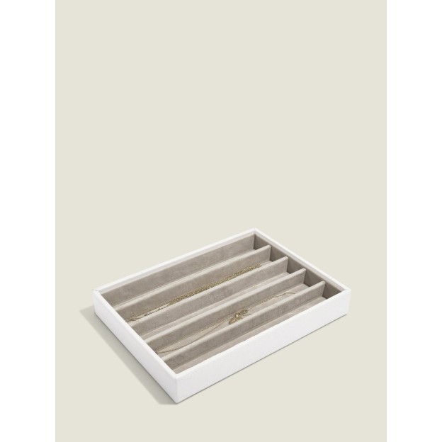 Cutie bijuterii 5 sectii alba