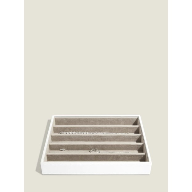 Cutie bijuterii 5 sectii alba