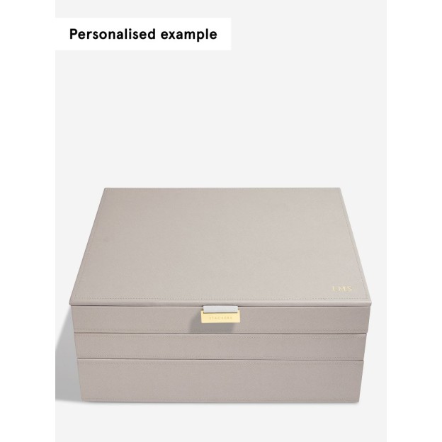 Set 3 cutii pentru bijuterii bej