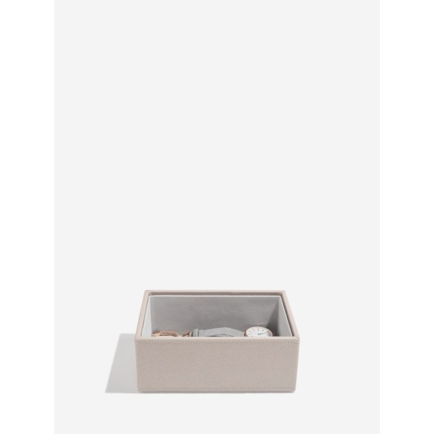 Set mini 2 cutii pentru bijuterii bej