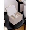 Set mini 2 cutii pentru bijuterii bej