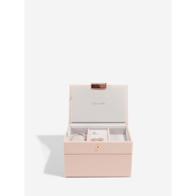 Set mini 2 cutii pentru bijuterii roz