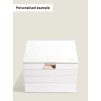 Set 4 cutii pentru bijuterii alb/rose gold