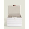 Set 4 cutii pentru bijuterii alb/rose gold