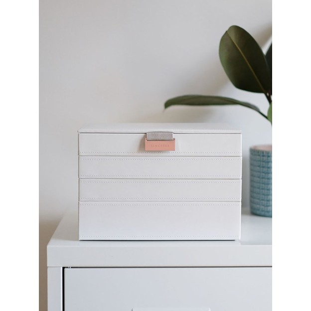 Set 4 cutii pentru bijuterii alb/rose gold