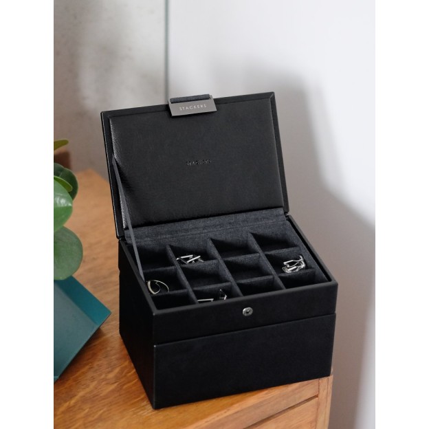 Cutie cu 2 nivele pu bijuterie&ceas