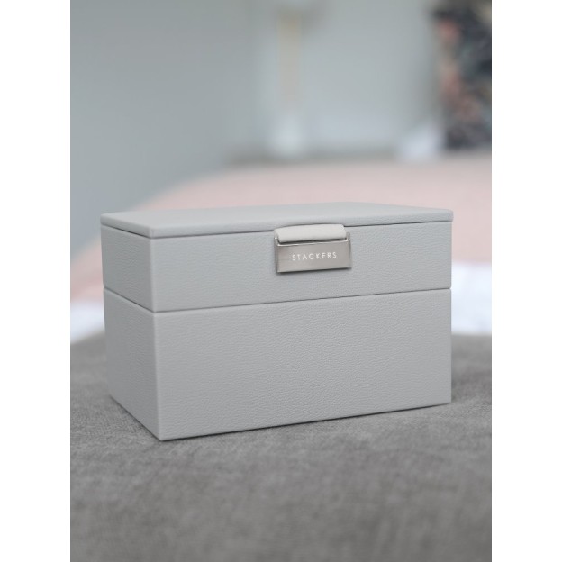 Set mini 2 cutii pentru bijuterii gri