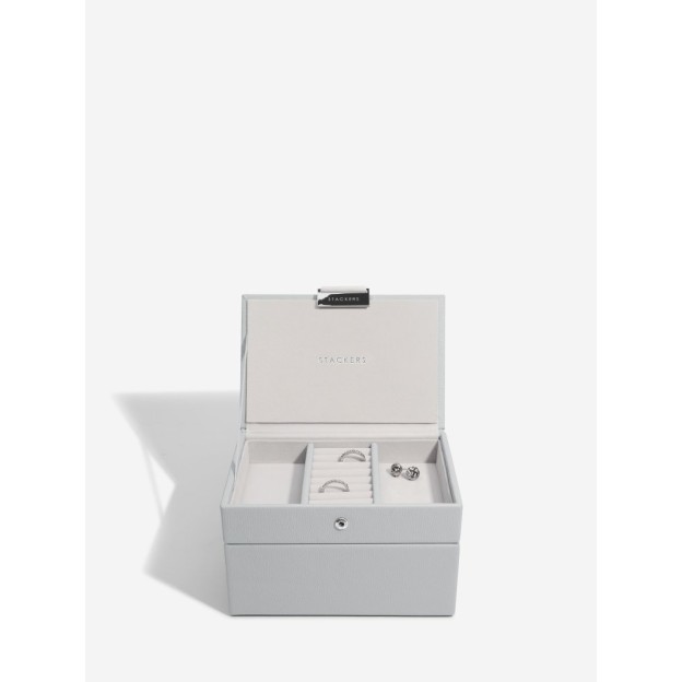 Set mini 2 cutii pentru bijuterii gri