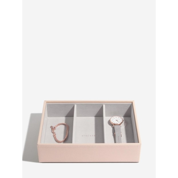 Cutie pentru bijuterie cu 3 nivele roz