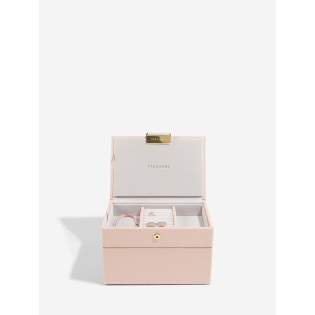 Cutie pentru bijuterie cu 2 nivele roz