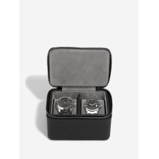 Cutie pentru ceas cu 2 sectiuni BLACK Cutie pentru ceas cu 2 sectiuni BLACK