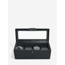 Cutie pentru ceasuri cu 4 sectiuni Black