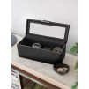 Cutie pentru ceasuri cu 4 sectiuni Black