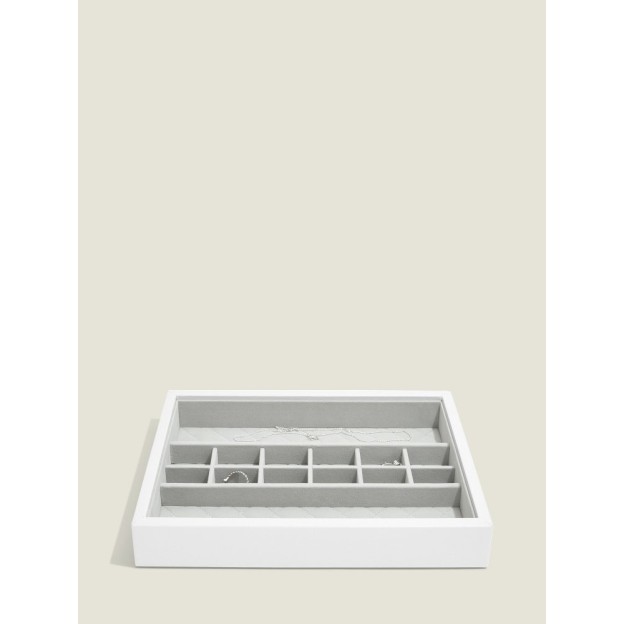 Set 2 cutii pentru bijuterii alb
