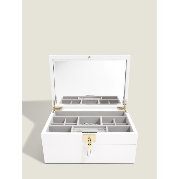 Набор 2 коробки для ювелирные изделия белый