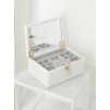 Set 2 cutii pentru bijuterii alb