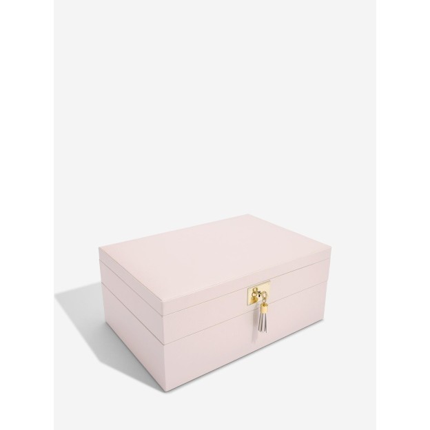 Cutie pentru bijuterie cu 2 nivele roz