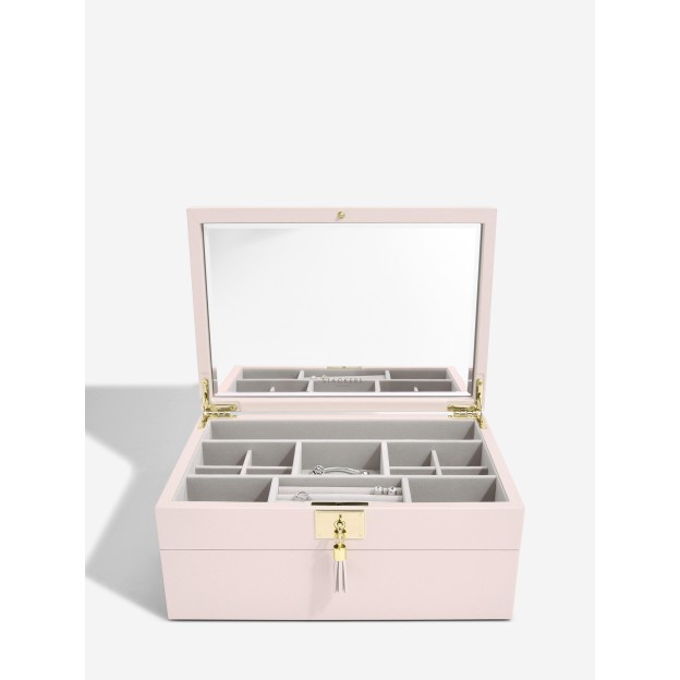 Set 2 cutii pentru bijuterii roz