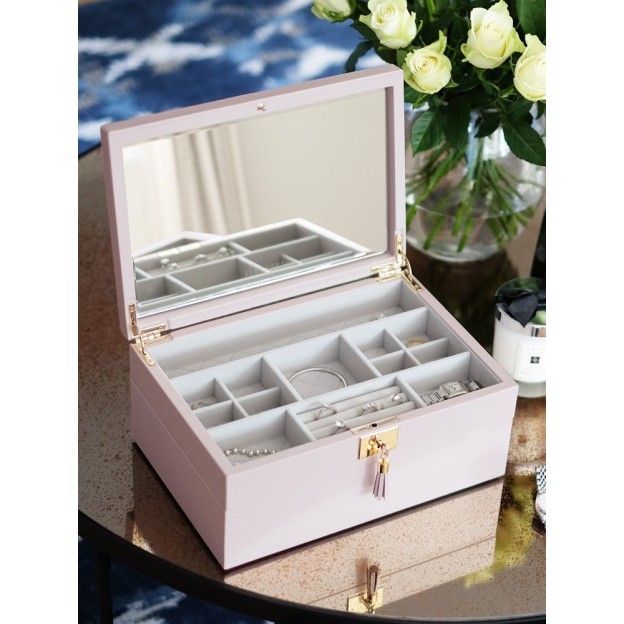 Set 2 cutii pentru bijuterii roz