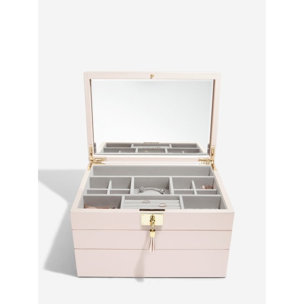 Set 3 cutii pentru bijuterii roz