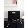 Cutie pentru bijuterie cu 2 nivele  mini neagra