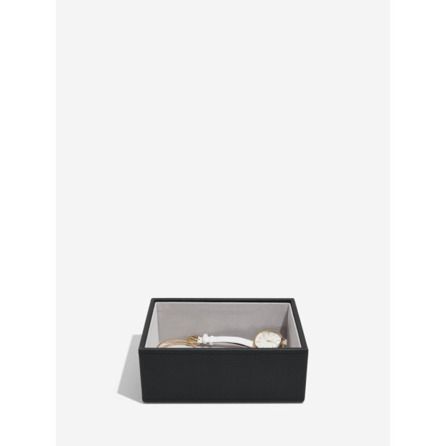 Cutie pentru bijuterie cu 2 nivele  mini neagra
