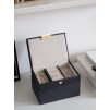 Cutie pentru bijuterie cu 2 nivele  mini neagra