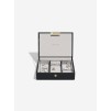 Cutie pentru bijuterie cu 2 nivele  mini neagra