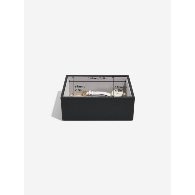 Cutie pentru bijuterie cu 2 nivele  mini neagra