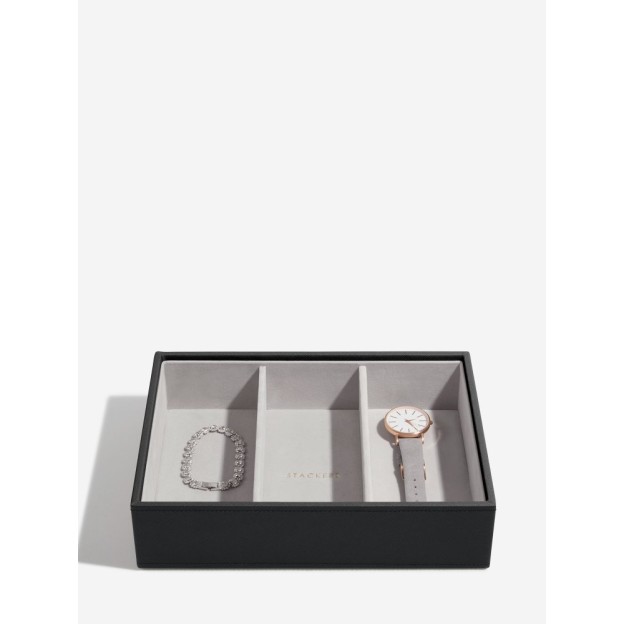 Set 4 cutii pentru bijuterii CLASSIC negru