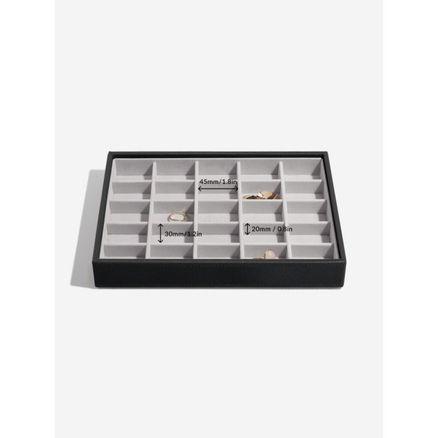 Set 4 cutii pentru bijuterii CLASSIC negru