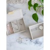Cutie pentru bijuterie cu 2 nivele mini  bej