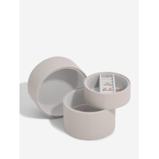 Cutie pentru bijuterii oatmeal rotunda Cutie pentru bijuterii oatmeal rotunda