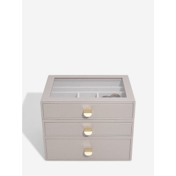 Set 3 cutii pentru bijuterii CLASSIC BEJ