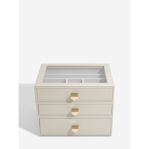 Cutie pentru bijuterii cu 3 nivele Oatmeal