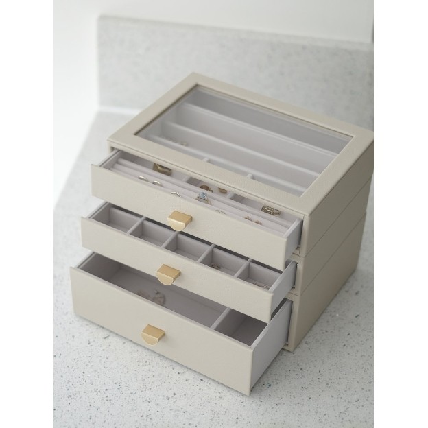 Cutie pentru bijuterii cu 3 nivele Oatmeal