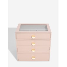 Cutie pentru bijuterii cu 4 nivele roz Cutie pentru bijuterii cu 4 nivele roz