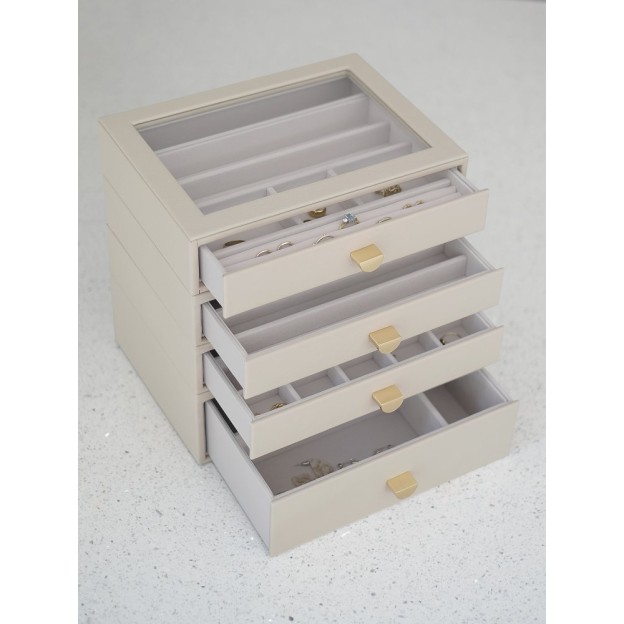 Cutie pentru bijuterii cu 4 nivele Oatmeal