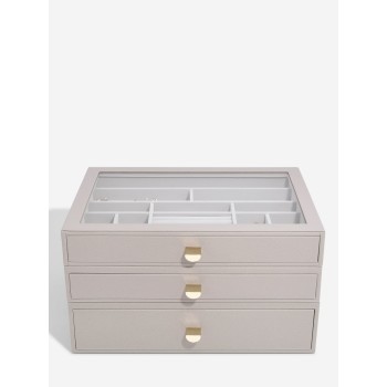 Set 3 cutii pentru bijuterii SUPERSIZE gri