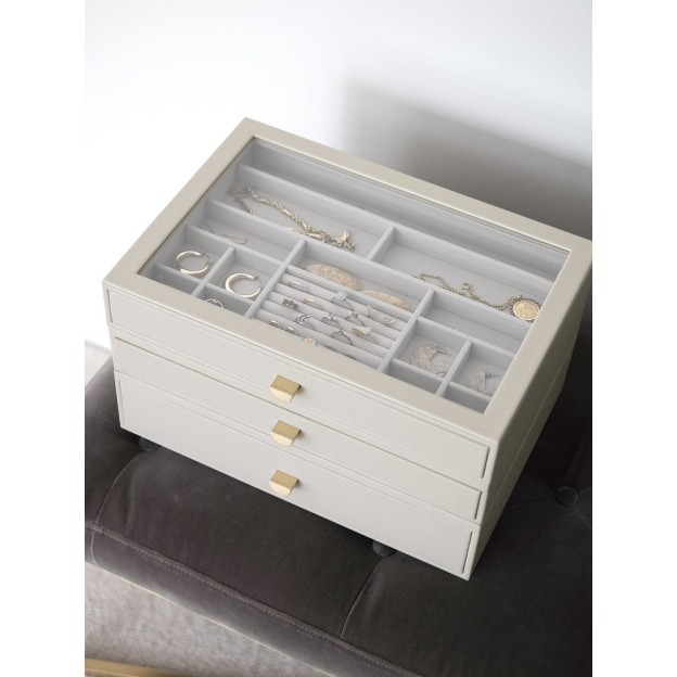 Set 3 cutii pentru bijuterii SUPERSIZE ivory
