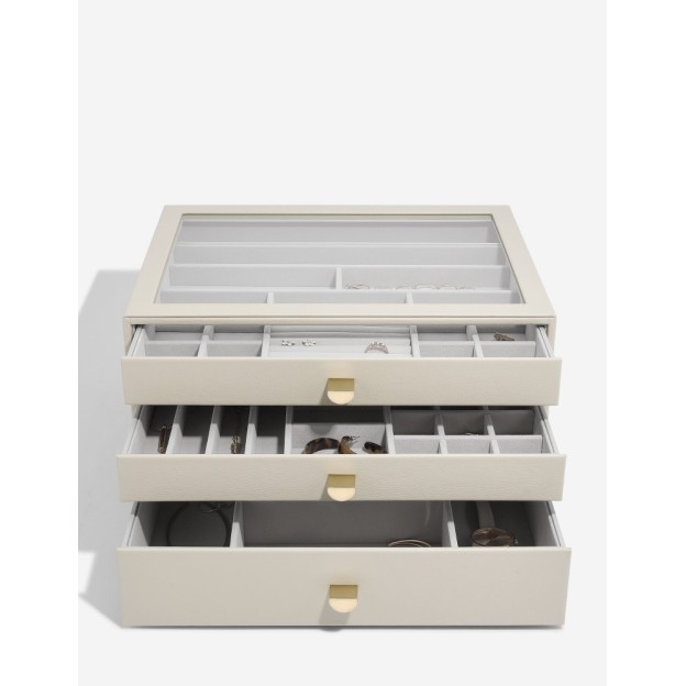 Set 3 cutii pentru bijuterii SUPERSIZE ivory