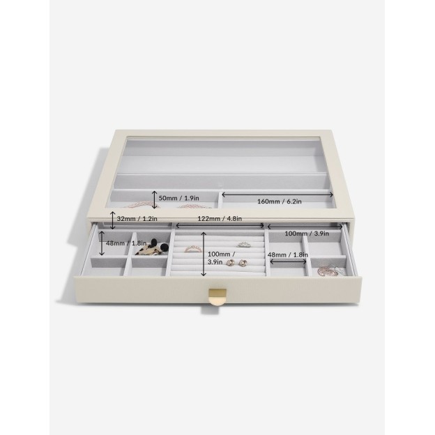 Set 3 cutii pentru bijuterii SUPERSIZE ivory