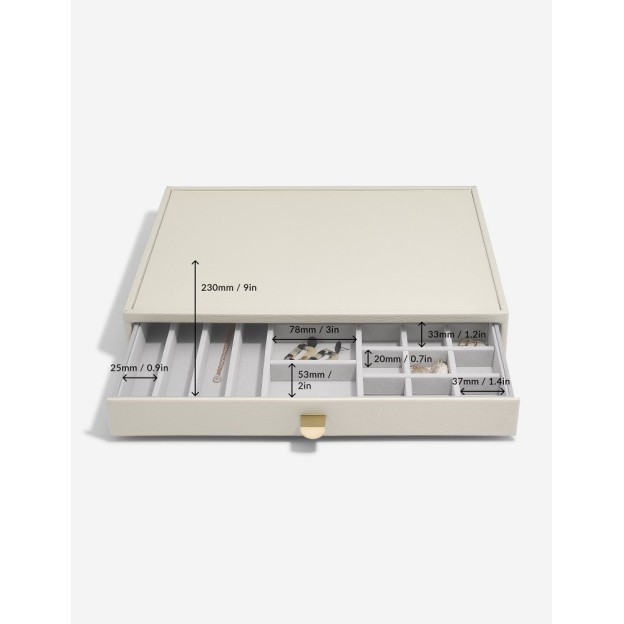 Set 3 cutii pentru bijuterii SUPERSIZE ivory