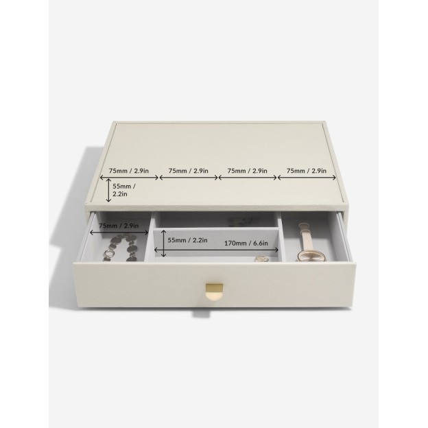 Set 3 cutii pentru bijuterii SUPERSIZE ivory