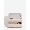 Cutie pentru bijuterie cu 2 nivele roz