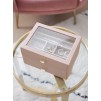 Cutie pentru bijuterie cu 2 nivele roz